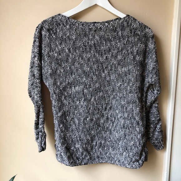 VINCE Speckled Marled Pepper Boat Neck Sweater S - Picture 3 of 6